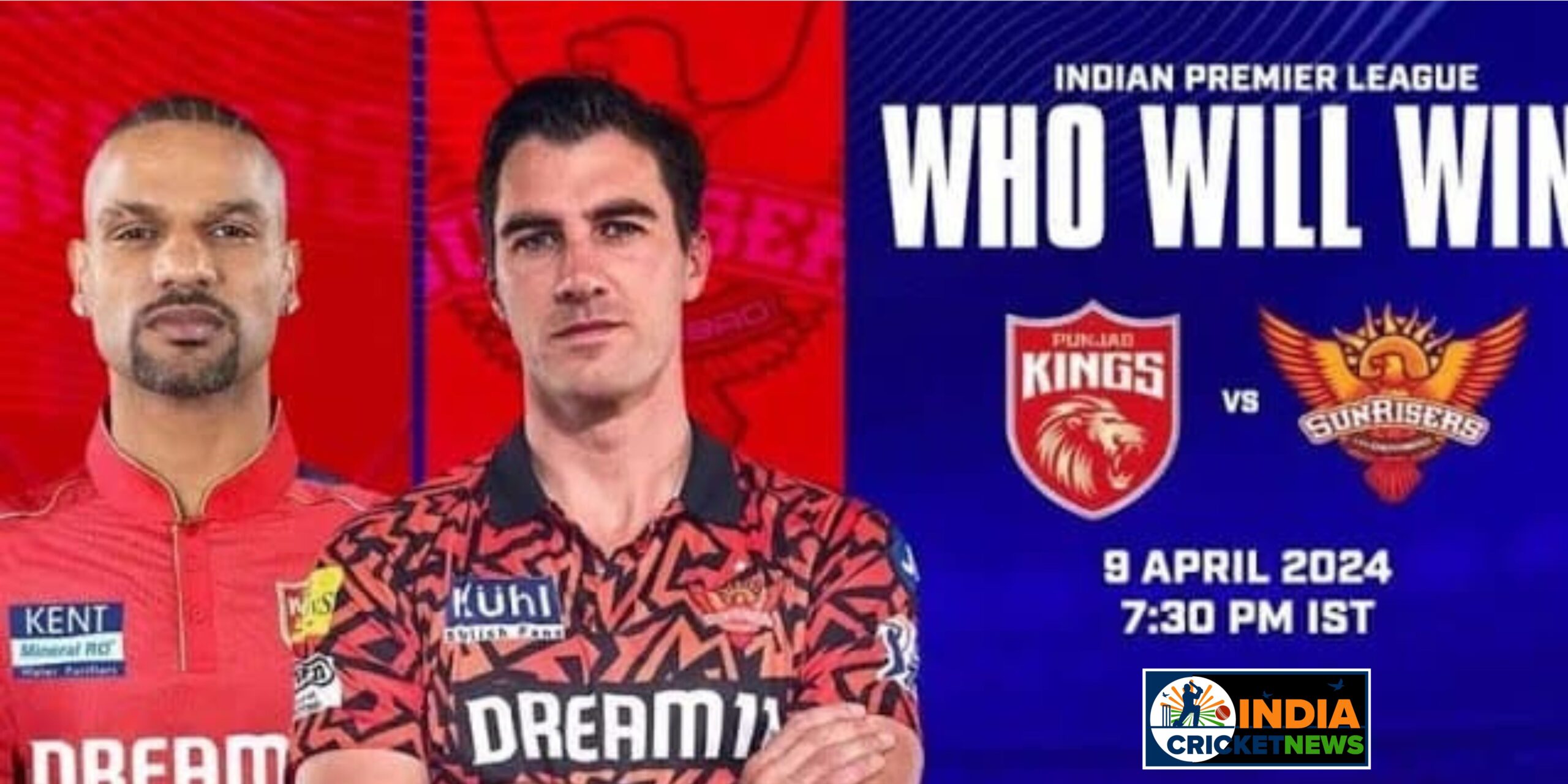 IPL 2024 Match Prediction: PBKS vs. SRH - Who will win today?